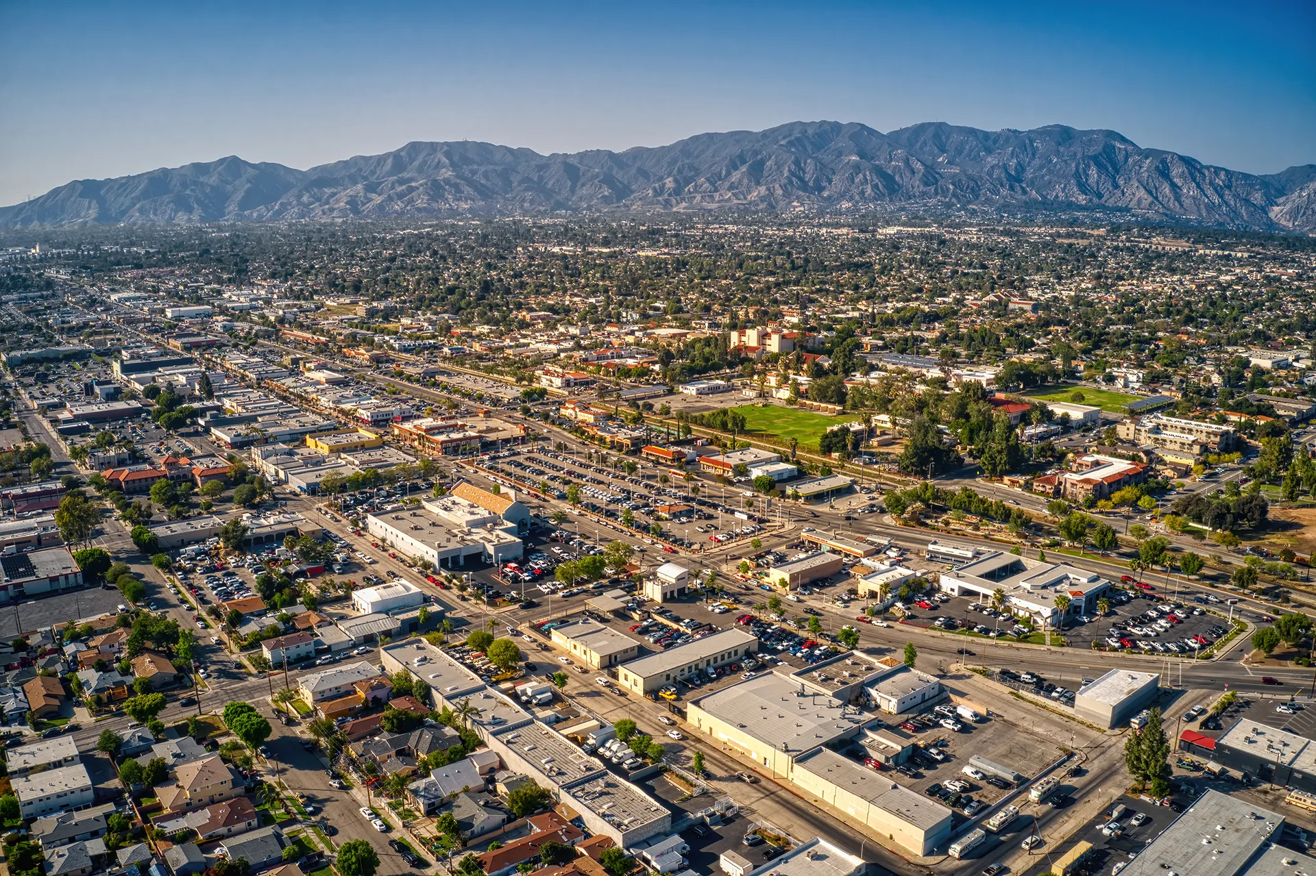 Aerial view of the San Fernando Valley, California